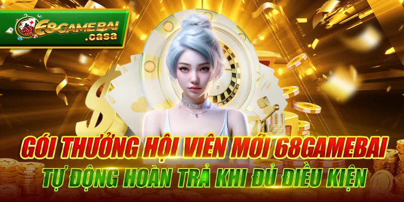 Gói thưởng hội viên mới 68gamebai - Nhận thấp nhất từ 88K 2 Gói thưởng hội viên mới 68gamebai tự động hoàn trả khi đủ điều kiện