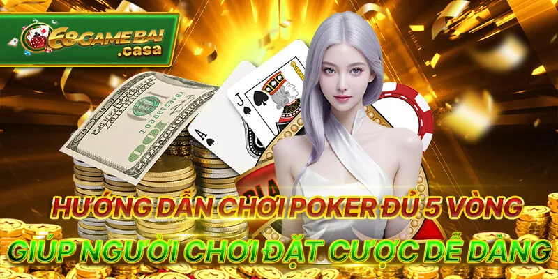 Hướng dẫn chơi poker online bài bản như dân chuyên nghiệp 2 Hướng dẫn chơi poker đủ 5 vòng giúp người chơi đặt cược dễ dàng