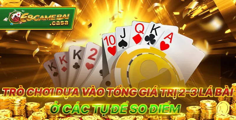Baccarat - Siêu phẩm đánh bài thú vị không nên bỏ lỡ 1 Trò chơi dựa vào tổng giá trị 2-3 lá bài ở các tụ để so điểm