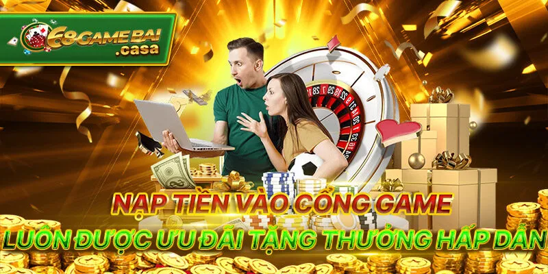 Nạp tiền 68gamebai với hạn mức khủng siêu nhanh chóng 5 Nạp tiền vào cổng game luôn được ưu đãi tặng thưởng hấp dẫn