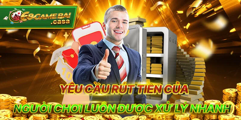 Rút tiền 68gamebai và lưu ý quan trọng để thực hiện nhanh 4 Yêu cầu rút tiền của người chơi luôn được xử lý nhanh